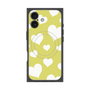 プレミアムスクエアケース with MagSafe［ Dot Hearts - Yellow ］