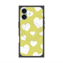 プレミアムスクエアケース with MagSafe［ Dot Hearts - Yellow ］