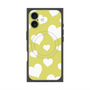 プレミアムスクエアケース with MagSafe［ Dot Hearts - Yellow ］