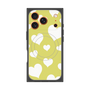 プレミアムスクエアケース with MagSafe［ Dot Hearts - Yellow ］