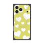 プレミアムスクエアケース with MagSafe［ Dot Hearts - Yellow ］