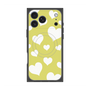 プレミアムスクエアケース with MagSafe［ Dot Hearts - Yellow ］