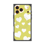 プレミアムスクエアケース with MagSafe［ Dot Hearts - Yellow ］