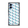 プレミアムスクエアケース with MagSafe［ Stripe Hearts - Blue ］