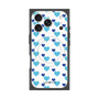 プレミアムスクエアケース with MagSafe［ Stripe Hearts - Blue ］