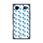 プレミアムスクエアケース with MagSafe［ Stripe Hearts - Blue ］