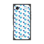 プレミアムスクエアケース with MagSafe［ Stripe Hearts - Blue ］