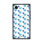 プレミアムスクエアケース with MagSafe［ Stripe Hearts - Blue ］