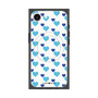 プレミアムスクエアケース with MagSafe［ Stripe Hearts - Blue ］