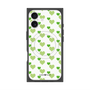プレミアムスクエアケース with MagSafe［ Stripe Hearts - Green ］