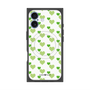 プレミアムスクエアケース with MagSafe［ Stripe Hearts - Green ］