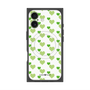 プレミアムスクエアケース with MagSafe［ Stripe Hearts - Green ］