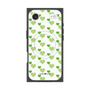 プレミアムスクエアケース with MagSafe［ Stripe Hearts - Green ］