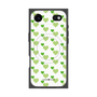 プレミアムスクエアケース with MagSafe［ Stripe Hearts - Green ］