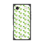 プレミアムスクエアケース with MagSafe［ Stripe Hearts - Green ］