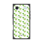 プレミアムスクエアケース with MagSafe［ Stripe Hearts - Green ］