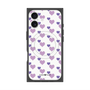 プレミアムスクエアケース with MagSafe［ Stripe Hearts - Purple ］