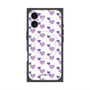 プレミアムスクエアケース with MagSafe［ Stripe Hearts - Purple ］