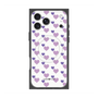 プレミアムスクエアケース with MagSafe［ Stripe Hearts - Purple ］