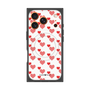 プレミアムスクエアケース with MagSafe［ Stripe Hearts - Red ］