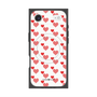 プレミアムスクエアケース with MagSafe［ Stripe Hearts - Red ］