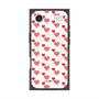 プレミアムスクエアケース with MagSafe［ Stripe Hearts - Red ］