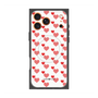 プレミアムスクエアケース with MagSafe［ Stripe Hearts - Red ］