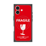 プレミアムスクエアケース with MagSafe［ FRAGILE - Red ］