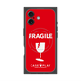 プレミアムスクエアケース with MagSafe［ FRAGILE - Red ］