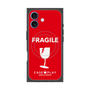 プレミアムスクエアケース with MagSafe［ FRAGILE - Red ］