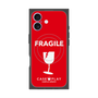 プレミアムスクエアケース with MagSafe［ FRAGILE - Red ］