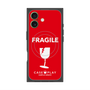 プレミアムスクエアケース with MagSafe［ FRAGILE - Red ］