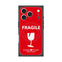 プレミアムスクエアケース with MagSafe［ FRAGILE - Red ］