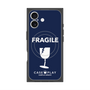 プレミアムスクエアケース with MagSafe［ FRAGILE - Navy ］