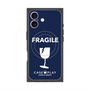 プレミアムスクエアケース with MagSafe［ FRAGILE - Navy ］