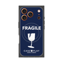 プレミアムスクエアケース with MagSafe［ FRAGILE - Navy ］