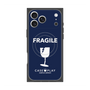 プレミアムスクエアケース with MagSafe［ FRAGILE - Navy ］