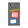 プレミアムスクエアケース with MagSafe［ FRAGILE Stickers - Gray ］