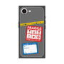 プレミアムスクエアケース with MagSafe［ FRAGILE Stickers - Gray ］