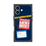 プレミアムスクエアケース with MagSafe［ FRAGILE Stickers - Navy ］