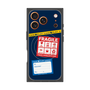 プレミアムスクエアケース with MagSafe［ FRAGILE Stickers - Navy ］