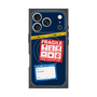 プレミアムスクエアケース with MagSafe［ FRAGILE Stickers - Navy ］