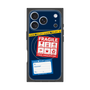 プレミアムスクエアケース with MagSafe［ FRAGILE Stickers - Navy ］