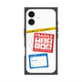 プレミアムスクエアケース with MagSafe［ FRAGILE Stickers - White ］