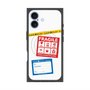 プレミアムスクエアケース with MagSafe［ FRAGILE Stickers - White ］