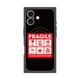 プレミアムスクエアケース with MagSafe［ FRAGILE Sticker - Black ］