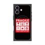 プレミアムスクエアケース with MagSafe［ FRAGILE Sticker - Black ］