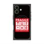プレミアムスクエアケース with MagSafe［ FRAGILE Sticker - Black ］