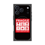 プレミアムスクエアケース with MagSafe［ FRAGILE Sticker - Black ］