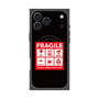 プレミアムスクエアケース with MagSafe［ FRAGILE Sticker - Black ］